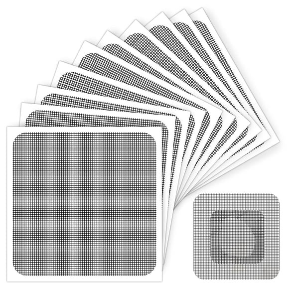 Window Screen Repair Patch, 20 Pcs Self-Adhesive Mesh Tape for Repairing Tears, Holes in Window Screens