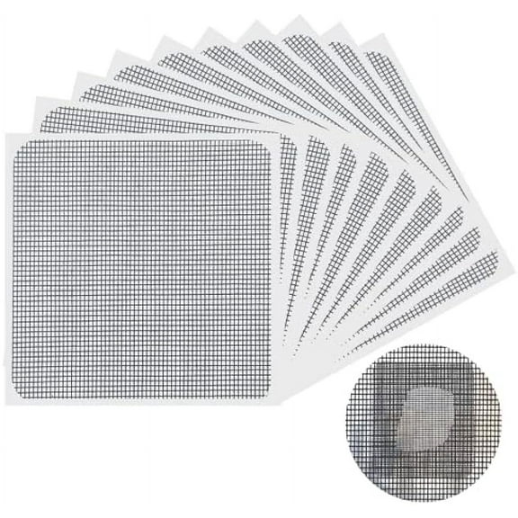 Window Screen Repair Patch, 3-Layer Strong Adhesive Window Screen Mesh Tape, Repair for Window and Door Tears Holes, 10 Patches, 4"x 4"(10cm x 10cm)