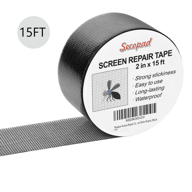 Window Screen Repair Tape, 2 in X 15 FT (180In) Fiberglass Screen Patch