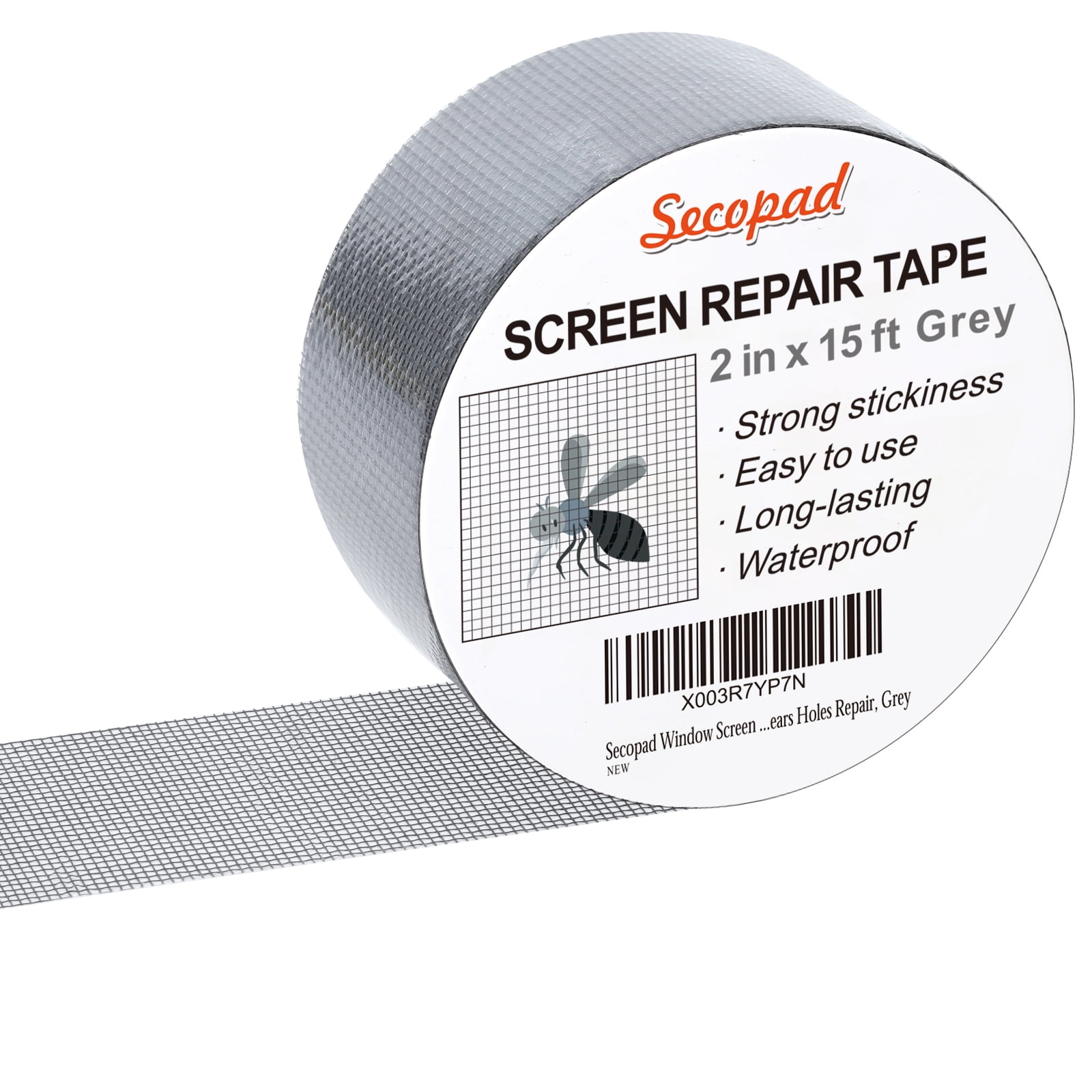 Window Screen Repair Tape, 2 in X 15 FT (180In) Fiberglass Screen Patch