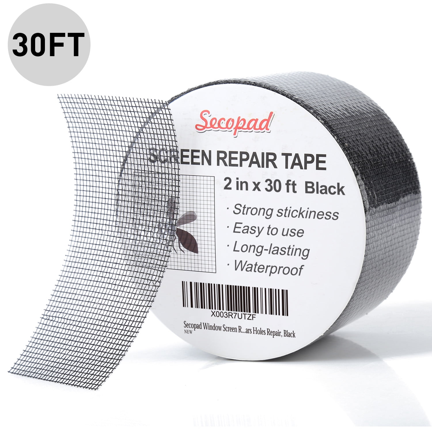 Secopad, Window Screen Repair Tape, 2 in X 30 FT, Fiberglass Mesh ...