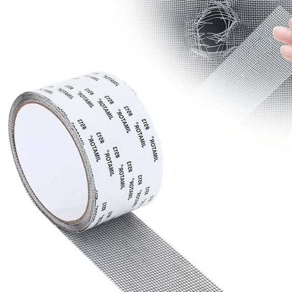 Window Screen Repair Tape, Gaqring Strong Adhesive Fiberglass Mesh Self-Adhesive Patch, 5cm x 200cm Roll for Mosquito Net Door Tent RV Screen Hole Quick Fix