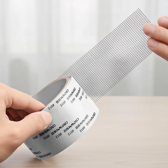 Window Screen Repair Tape Strong Adhesive Screen Repair Tape Fiberglass Screen Tape Mesh Repair for Covering Windows or Doors Pet Mesh Cage Tears Holesgray