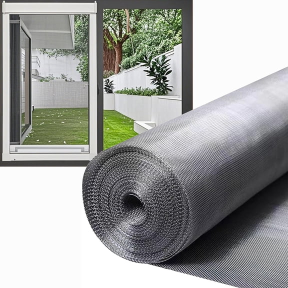 Window Screen Replacement, 19.68" x 39.37" Durable Windows Door Fiberglass Screen Mesh DIY Adjustable Screen Replacement for Patio Entry Porch Screen Mesh Curtain Net Grey