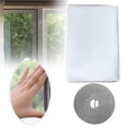 thumbnail image 1 of Window Screen Replacement, Custom Cut Adhesive Window Mosquito Net, Fly Proof Window Screen Mesh, Self Stick Insect Window Barrier, DIY Adjustable Window Screen Kit, Window Mesh,White 51.18×59.1 in, 1 of 6
