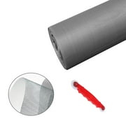 Window Screen Replacement - DIY Custom Adjustable PP Screen Mesh - Durability Screen Roll for Windows Doors and Patio Screen With 1 Implementation Tool 31.49"W x 118"L, Gray