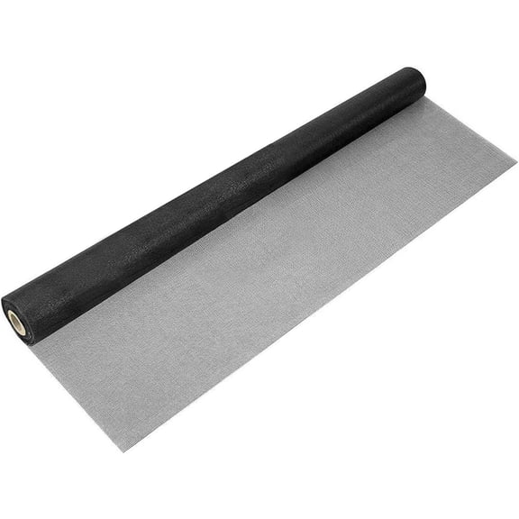 Window Screen Roll, 48"x100' Adjustable Flexible Fiberglass Screen Door Mesh - DIY Replacement Kit for Patio Porch Door Windows and Sliding Screen Doors(Black)