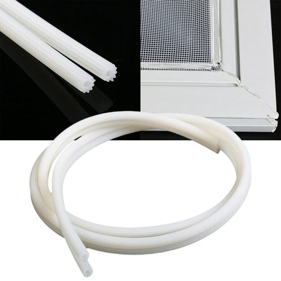 Window Screen Spline, 0.20" x 32.8FT Replacement Round Clear Window Screen Retainer Spline, Window Screen Repair