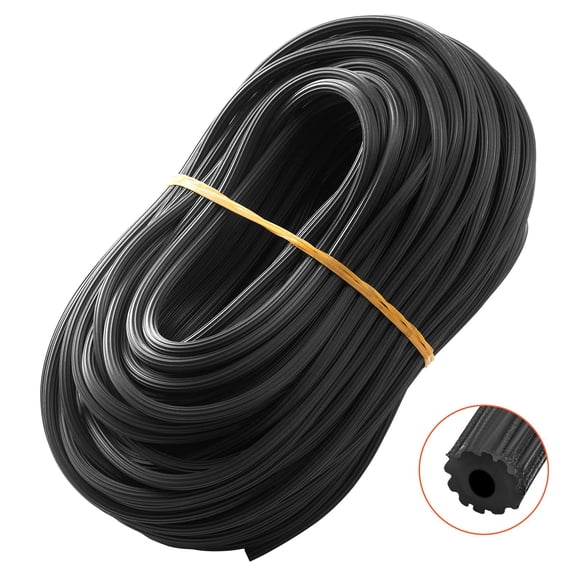 Window Screen Spline, 100 ft x 0.125 in Window Screen Retainer Spline, PVC Window and Door Screen Spline, Hollow Serrated Screen Holder Spline, for Window Door Screen Repair and Replacement