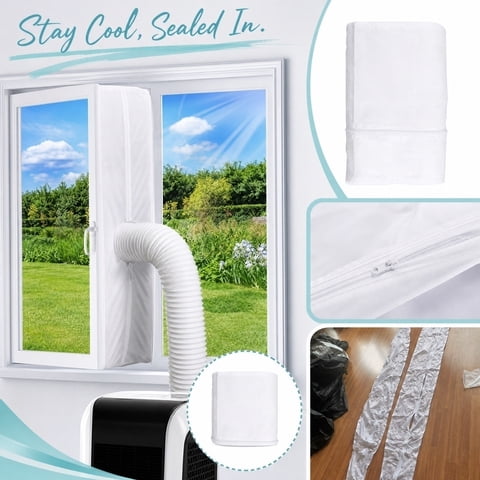 Window Seal for Portable Air 197 Inch, Sliding Door Ac Seal, Air Wind Blocking Soft Fabric Accessory for Home Use