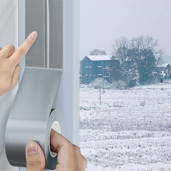 Window Sealing Tape,Cloth Duct Window Seal Strip Tape,Weather Stripping Sealing Insulation Tape,Single Side Strong Adhesive Tape,for Repairing and Bonding Indoors and Outdoors (Gray)