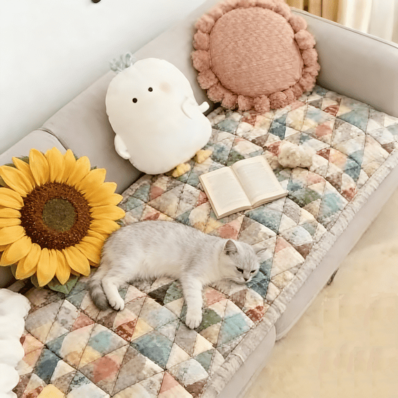 Window Seat Cushion Full Cotton Futon-Style Seat Cushion for Sofa Floor Versatile for Home Apartment Soft Support for Sofas Bay Window Daily Use Great for Relax