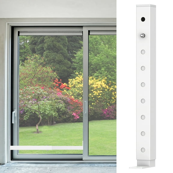Window Security Bar Metal Sliding Door Lock Bar Adjustable Window Stopper High Security Sliding Door Safety Rail for Home