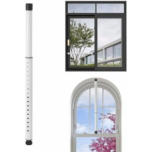 Window Security Bar, Sliding Door Security Bar, Child Proof  Anti Lift Safety Door Jammer, Adjustable 17-50 Door Stopper Bars for Home, Apartment, and Hotel