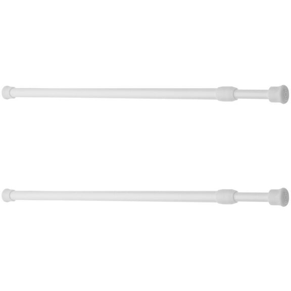 IMIKEYA 2Pcs Window Security Bars White Spring Tension Rods for Sliding Doors
