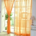 thumbnail image 1 of Window Sheer Curtains 17" Long 39" Width 2 Panels Clear Sheer Curtains Solid Color Bedroom Children Living Room Yard Kitchen, 1 of 2
