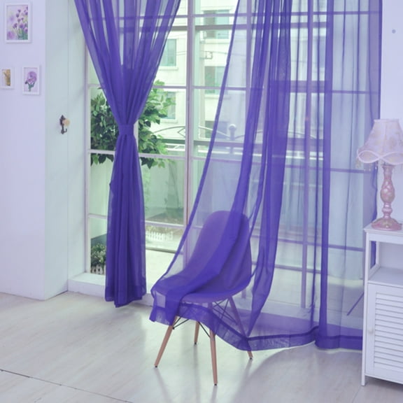 Window Sheer Voile Curtains 79 Inches Long Sheer Curtains Clear Curtains Basic Rod Pocket 1 Panel Bedroom Children Living Room Yard Kitchen