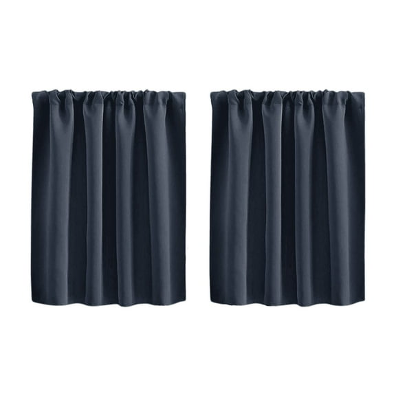 Window Short Curtains 2 Pack High Density Material Half Length Design Light Blocking And Privacy Protection For Small Apartments Cozy Spaces Multi Purpose Rooms, Elegant Simple