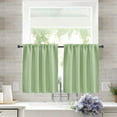 thumbnail image 1 of Window Short Curtains High Density Material Half Short Curtains Suitable For Small In Bedroom,Dining Room,Kitchen And Bathroom,Drapes for Bathroom & Bedroom & Living Room Curtains(Light Green), 1 of 5