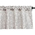 thumbnail image 1 of Window Short Curtains Valances for Bedroom Dining Room, Rod Pocket Rustic Style Lovely Leaf Print Small Curtain Drapes Valance for Cafe Room Kitchen, 52 x 18, Grey, 1 of 6