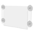 thumbnail image 1 of Window Sign Holder 11" x 8.5" Double Sided Document Display with Suction Cups for Notices and Directional Signage in Public and Government Buildings Clear Acrylic, 1 of 7