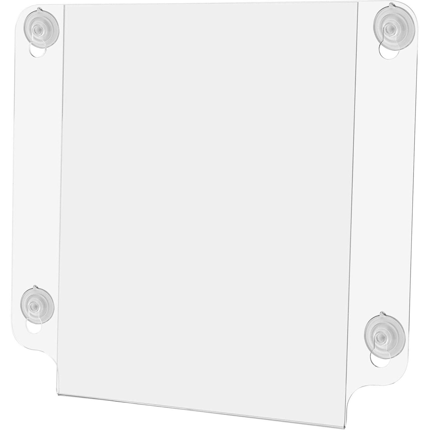 Window Sign Holder with Suction Cups Clear Acrylic Double Sided 8.5