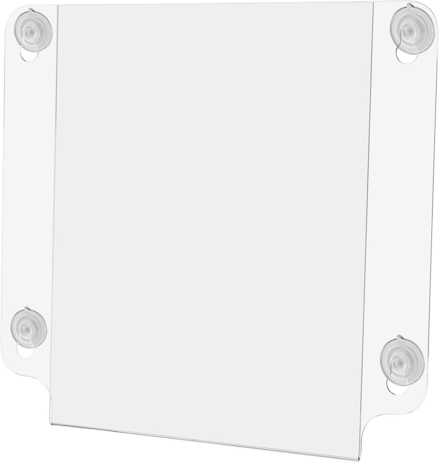 Window Sign Holder Wih Sucion Cups Clear Double Sided 8.5