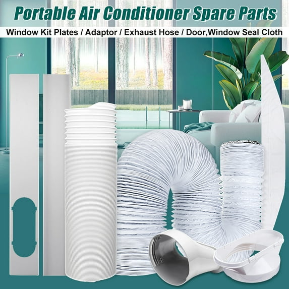 Window Slide Kit Plate Exhaust Hose Air Conditioner Window Vent Kit with Adaptor Portable Air Conditioner Spare Parts
