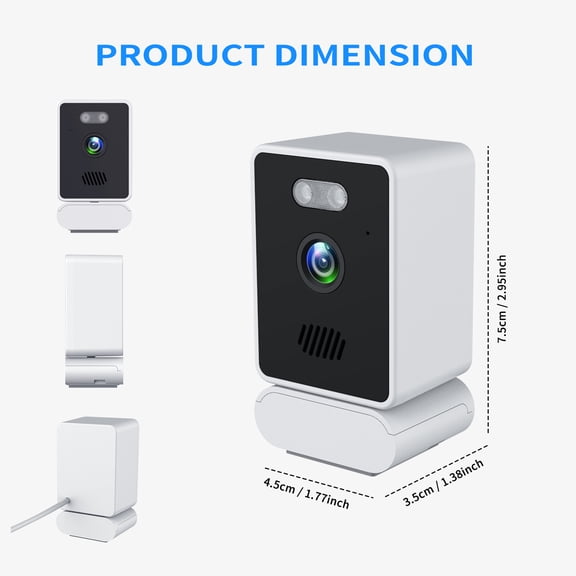 Window-Specific Security Camera, HD Night Vision USB Powered, Mobile Remote Window View, No Wiring Easy Install Home Security Cam