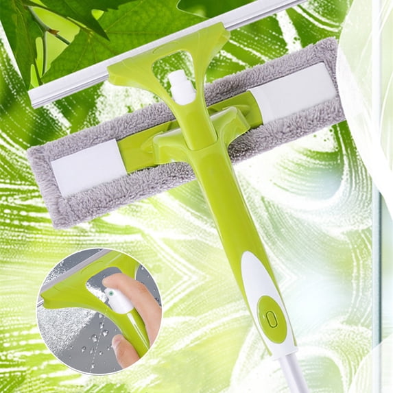 Window Squeegee Cleaner, 2 In 1 Shower Squeegee with Extension Pole, 60‘’ Window Washing Equipment , Glass Cleaning Tools for Indoor/Outdoor Window Save 50% off