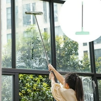 Window Squeegee for Home, 2-in-1 Window Cleaner Tool with Multiple Angles, Squeegee for Window Cleaning Kit, Window Washing Kit with Extension Pole( 39.37x11.81in)
