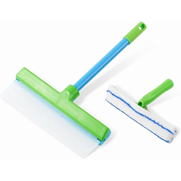 Window Squeegee, Microfiber, Silicone, for Home, Shower, Windshield, 12x6.7 Inch