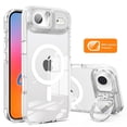 thumbnail image 1 of Window Stand Translucent-Border Clear Magnetic PC & TPU Case for iPhone 17 Air with Tempered Glass Screen Protector - Clear, 1 of 5