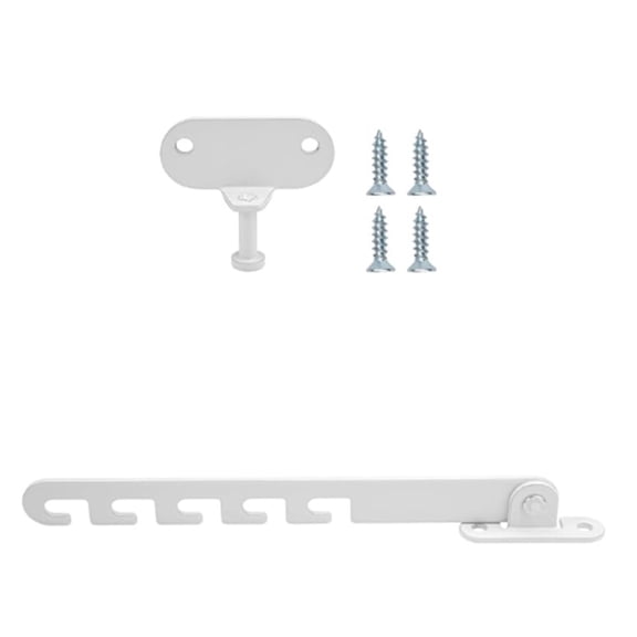 Window Stopper Window Opening Limiter Adjuster with Screw for Folding Window White