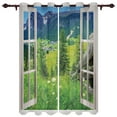 thumbnail image 1 of Window Street Flowers Curtains For Living Room Kitchen Bedroom Bathroom Windows Treatment Decoration Luxruy Window Curta, 1 of 6