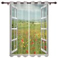 thumbnail image 1 of Window Street Flowers Curtains For Living Room Kitchen Bedroom Bathroom Windows Treatment Decoration Luxruy Window Curta, 1 of 6