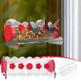 thumbnail image 1 of Window Suction Cup Hummingbird Feeder, Outdoor Bird Foraging Device that Attaches to Windows, Clear Feeder for Observing Hummingbirds up Close, Easy to Fill and Clean, Easter Gifts, 7*2in, Red, 1 of 5