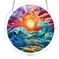 thumbnail image 1 of Window Sun Catcher, 2D Acrylic Colorful Spring Birds Stained Glass Puzzle, 83 Pieces Hanging Window Ornament, 1 of 4