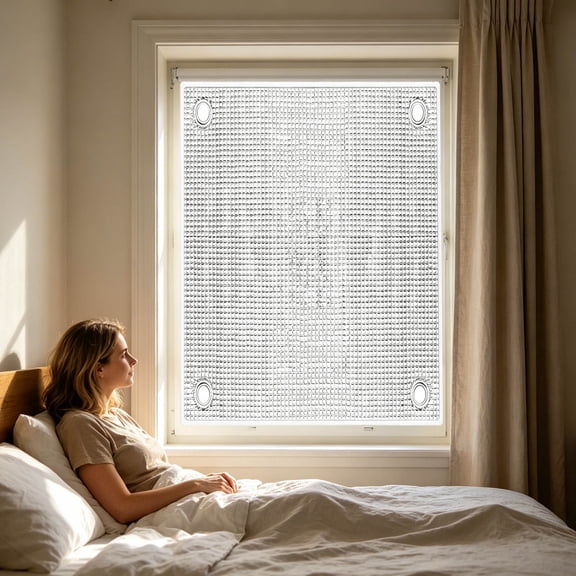 Window Sun Shade & Reflective Insulation Cover, Heat Blocking UV Protection Film, Home Balcony Patio Window Shield -31.5"×39.4"