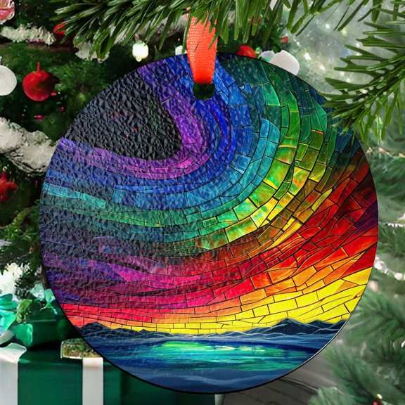 Window Suncatcher Ornament Style, Northern Light Suncatcher, Window Hangings, Camping Decor, Gift For Camper, Rv Decor, Suncatcher Gift, 2025, Holiday 2025, Holiday Decoration,