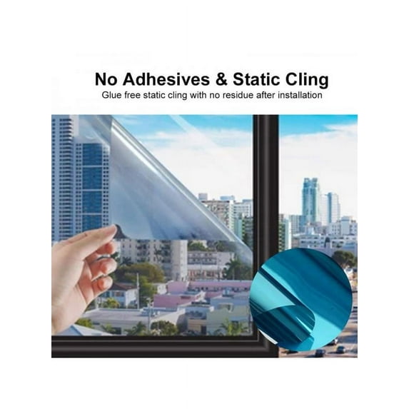 Window Thermal Insulation Privacy Film Transparent UV Infrared Cut Skin Protection Prevents Furniture Walls Fading Window Film