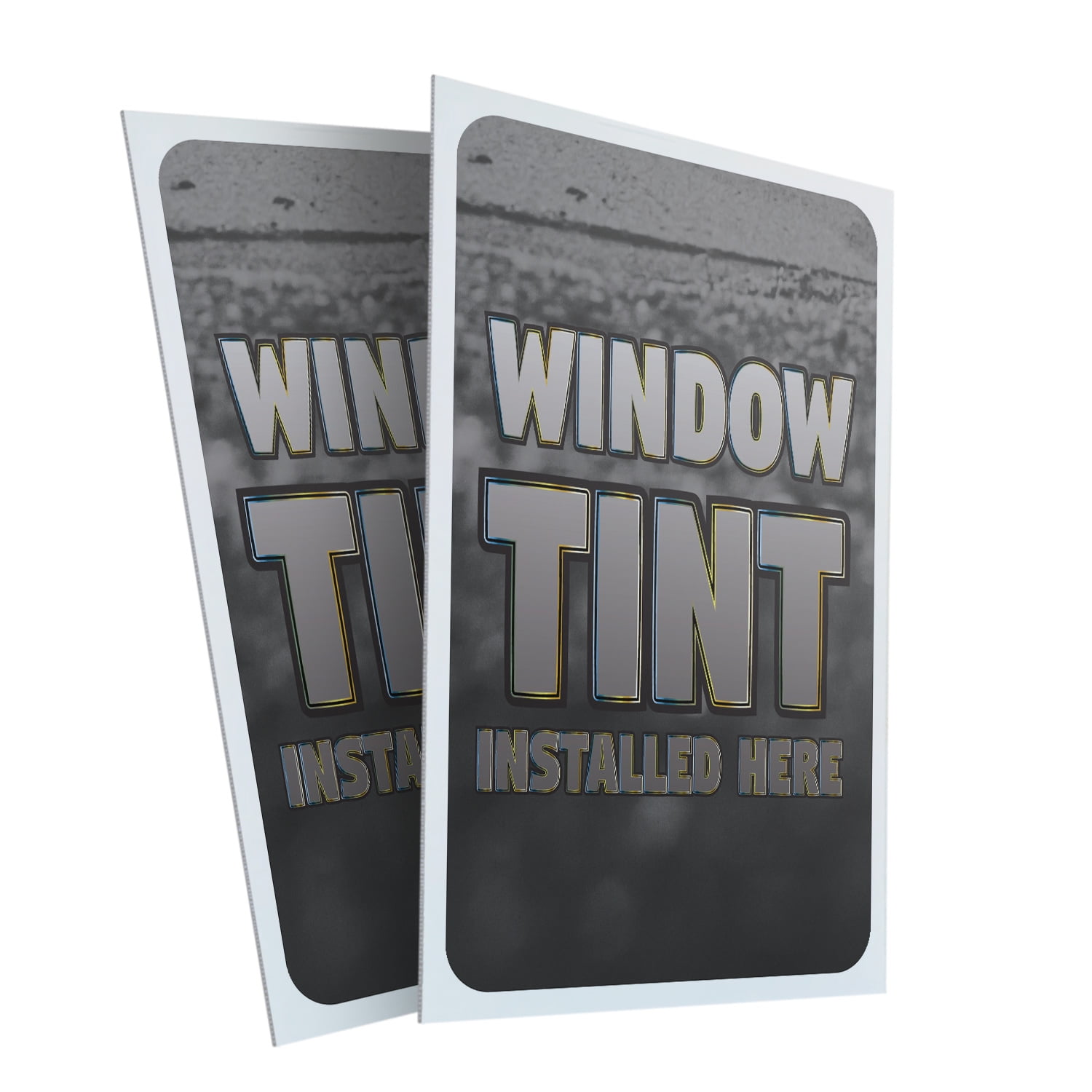 Window Tint (2PACK) 24" x 36" Plastic Signs Sign Insert 4mm