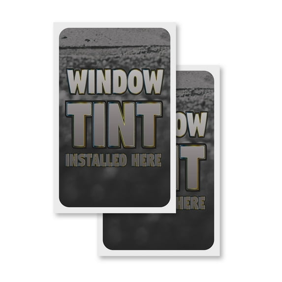 Window Tint (2-PACK) 24" x 36" Vinyl Decals | Sign Insert Peel & Stick Decals Stickers Window Signs