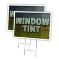 thumbnail image 1 of Window Tint 2 Pack Of 12" x 16" Yard Sign & Stake | Advertise Your Business | Stake Included Image On Both Sides | Made in The USA, 1 of 3