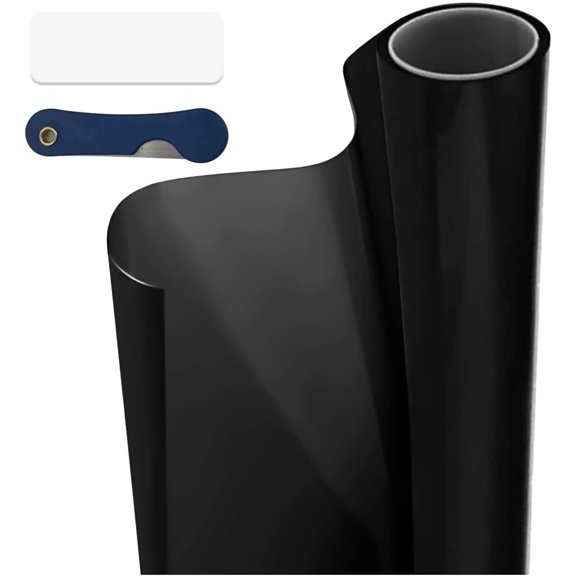 Window Tint Film for Auto Sun Shade Roll Width 20"xLength 19.68Ft Dark Vinyl Protection Film with 5% VLT, Sunlight Heat UV Block Protection & Scratch Resistant