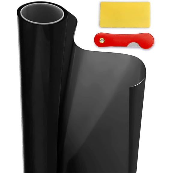 Window Tint Film for Sun Shade Roll 15% VLT Black Universal Fit Width 20'' x Length 20 Ft Roll | Automotive Protection Passenger Sunlight Heat UV Block and Scratch Resistant