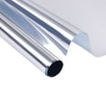 thumbnail image 1 of Window Tint for Home One Way Daytime Privacy Window Film Heat Control Sun Blocking Anti UV Non-Adhesive Static Cling Reflective Mirror Glass Film for Home Office Silver 16 inch*6.5FT, 1 of 9