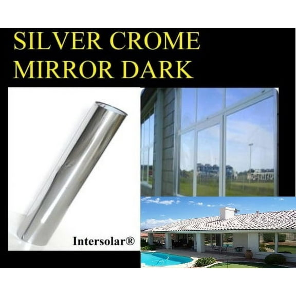 Window Tint Silver/Black Film Chrome Mirror HP 2ply 5% Dark- 20"x 25'