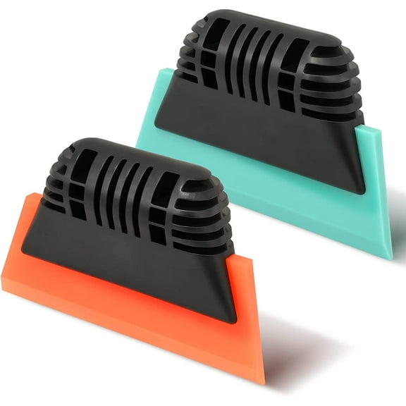 Window Tint Tool 5-inch Rubber Window Squeegee 2PCS Non-Slip Handy Tint Squeegee for Window Tinting,Vinyl WrapApplicator Household Shower,Mirror,Glass Window Cleaning Water Wiper Turbo Scraper