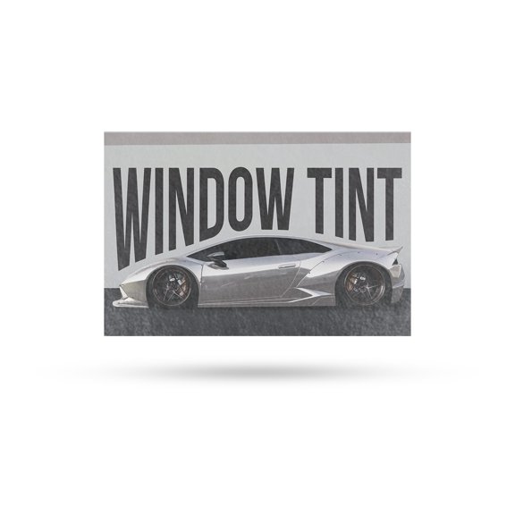 Window Tint Vinyl Decal 12 Inch x 16 Inch Weatherproof Heavy-Duty Adhesive Backing | Sun Protection, Auto Maintenance, Professional Services | Made in USA